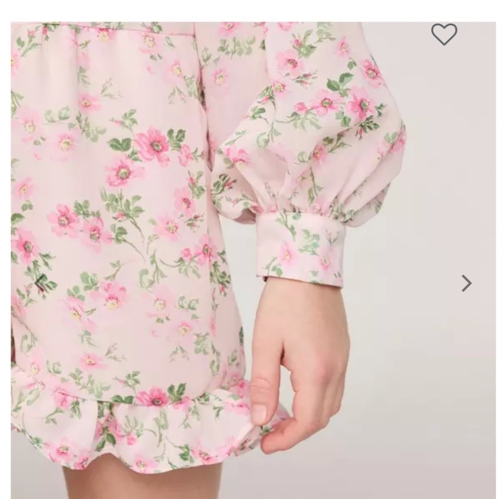 Janie & Jack FLORAL RUFFLE CHIFFON ROMPER - Picture 6 of 12